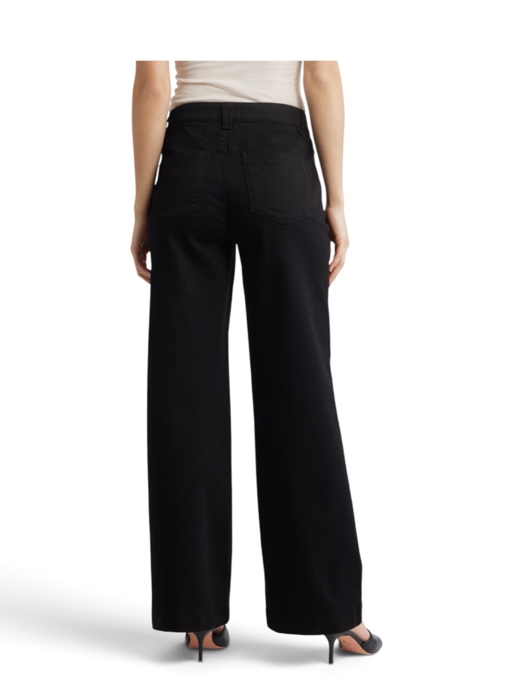 Wit & Wisdom Sam High Waist Wide Leg Jeans in Black Size 10-NWT